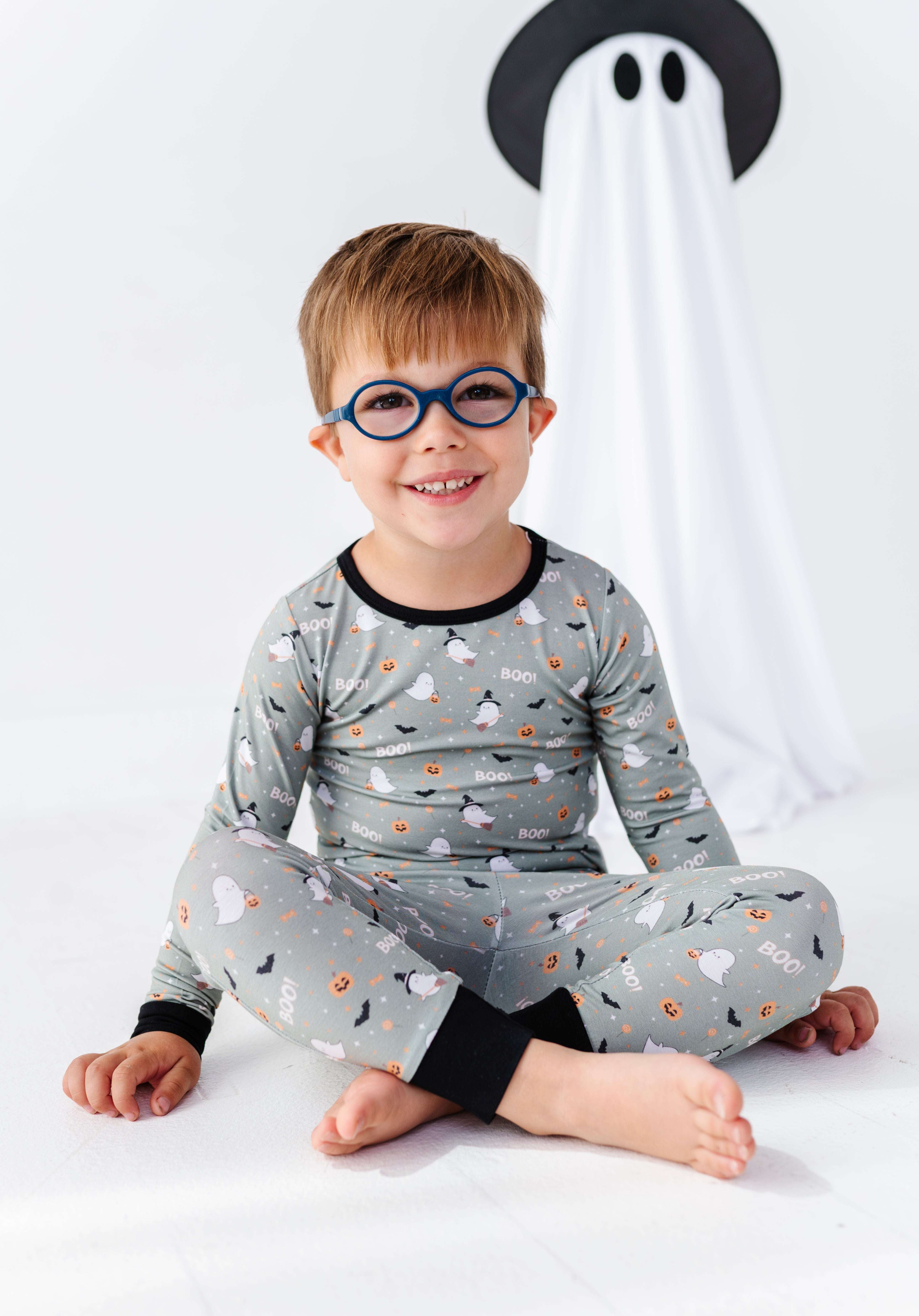 Happy Spooky Green Two Piece Pajama Set