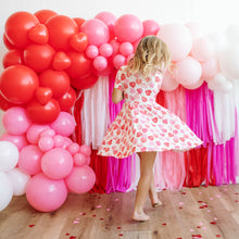 Load image into Gallery viewer, Pink Affirmation Heart Twirl Dress
