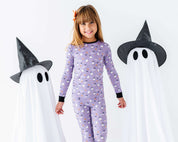 Happy Spooky Purple Two Piece Pajama Set
