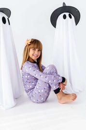 Happy Spooky Purple Two Piece Pajama Set