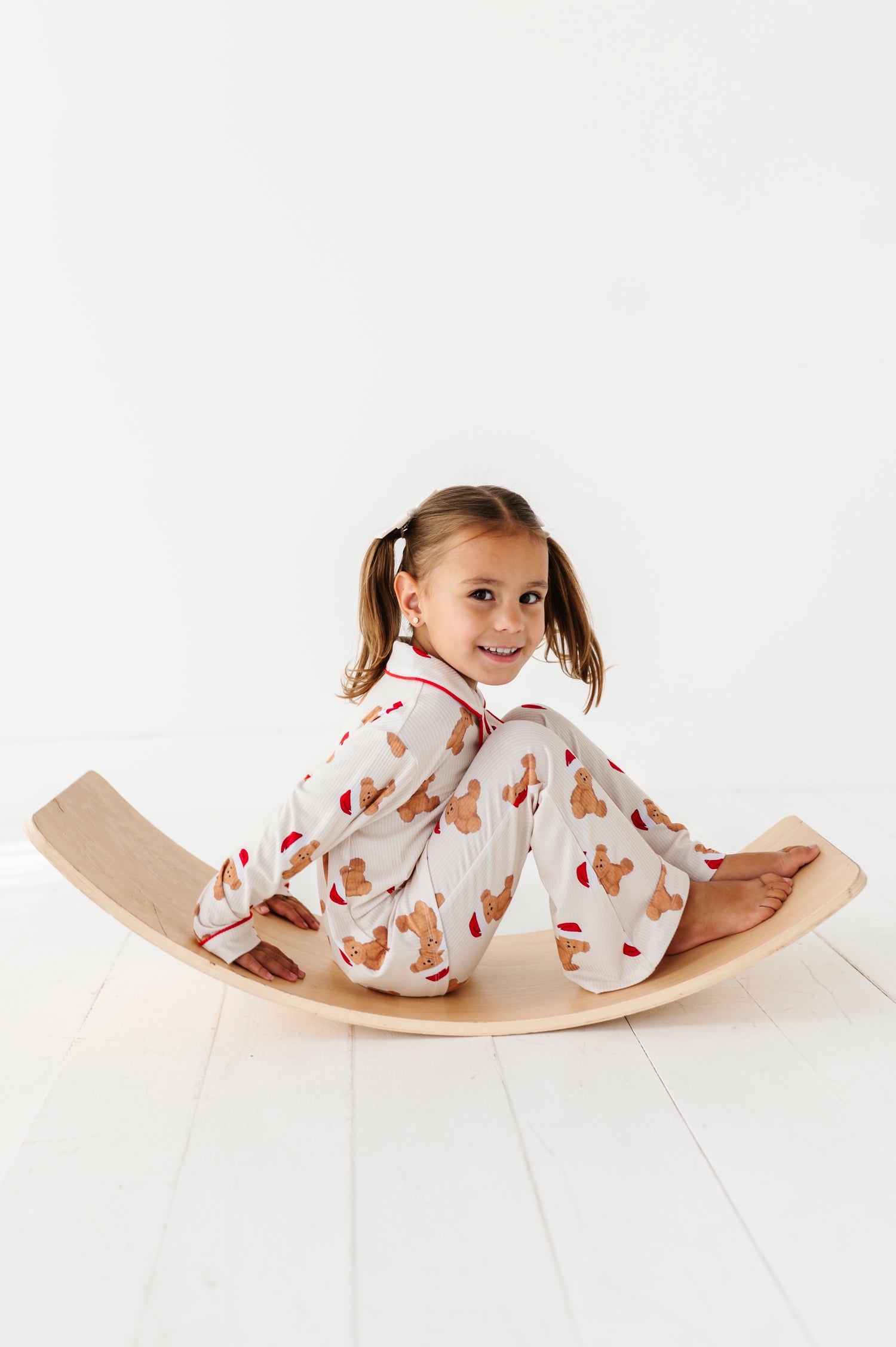 Santa Bear Girls Flare Lounge Set