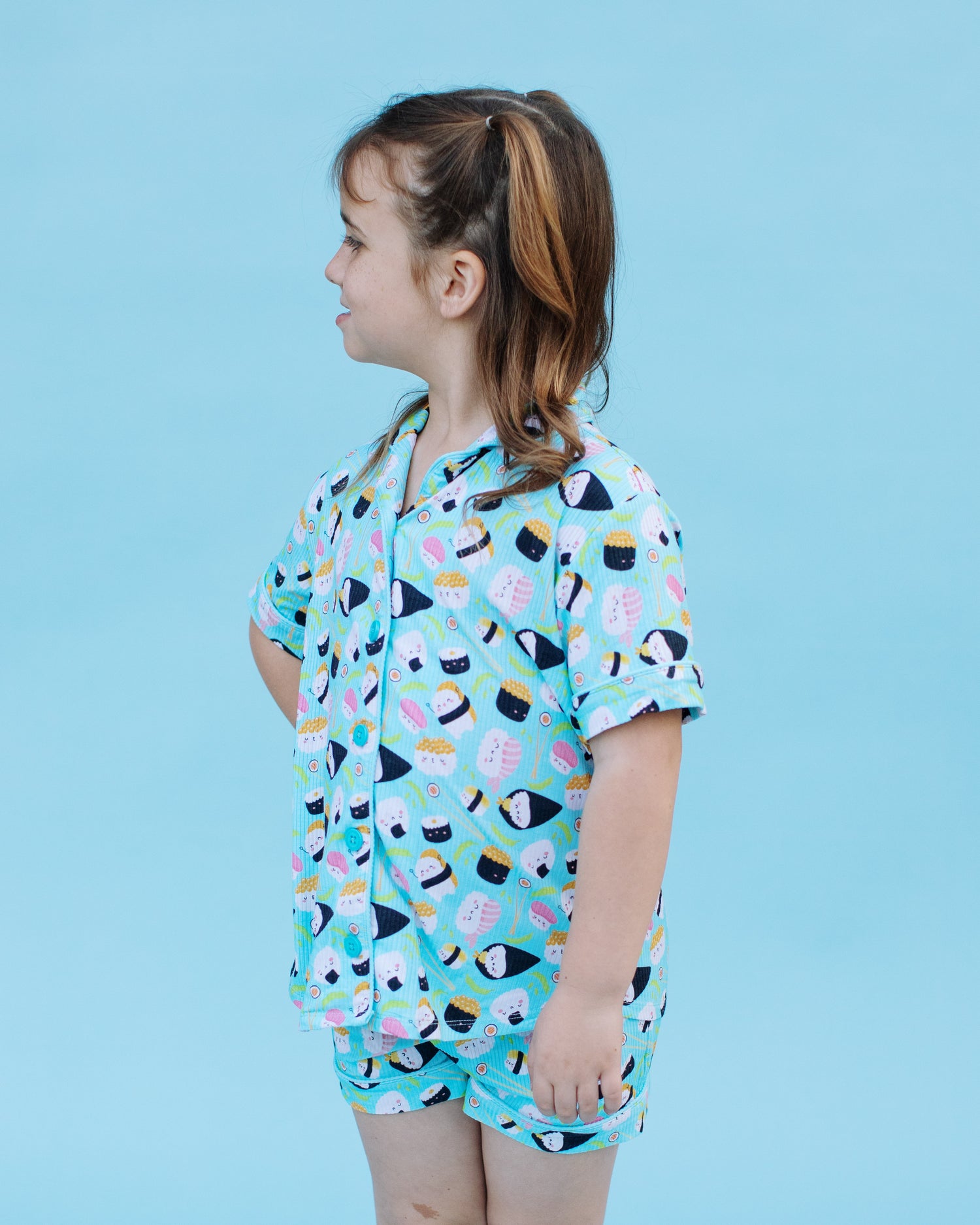 Sushi Girls Button Up Short Set