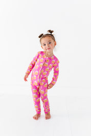 Birthday Cake Pink Zipper Onesie