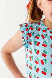 Cherries Ruffle Short Set