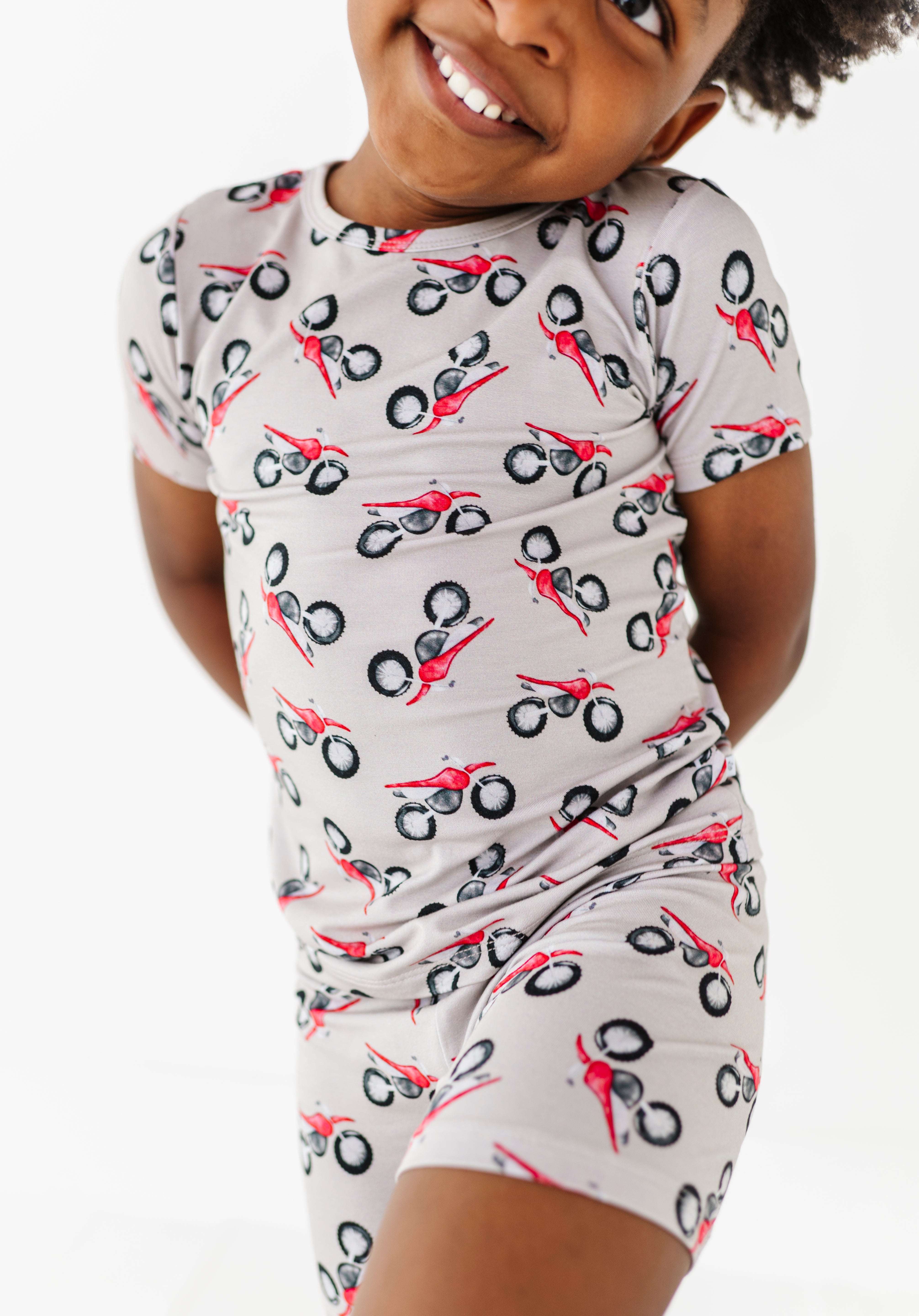 Motorbike Pajama Short Set