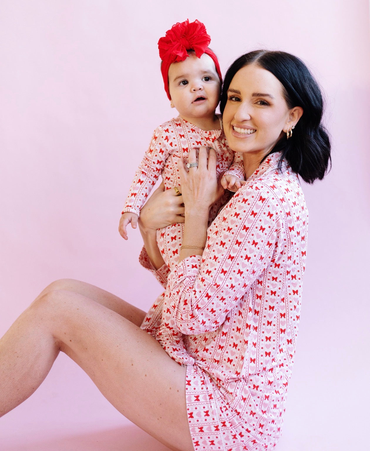 Heart and Bow Zipper Onesie