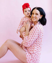 Heart and Bow Zipper Onesie