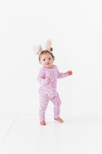 Flower Bunny Ruffle Convertible Footed Onesie