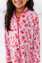 Load image into Gallery viewer, Candy Cane Girls Button Down Gown
