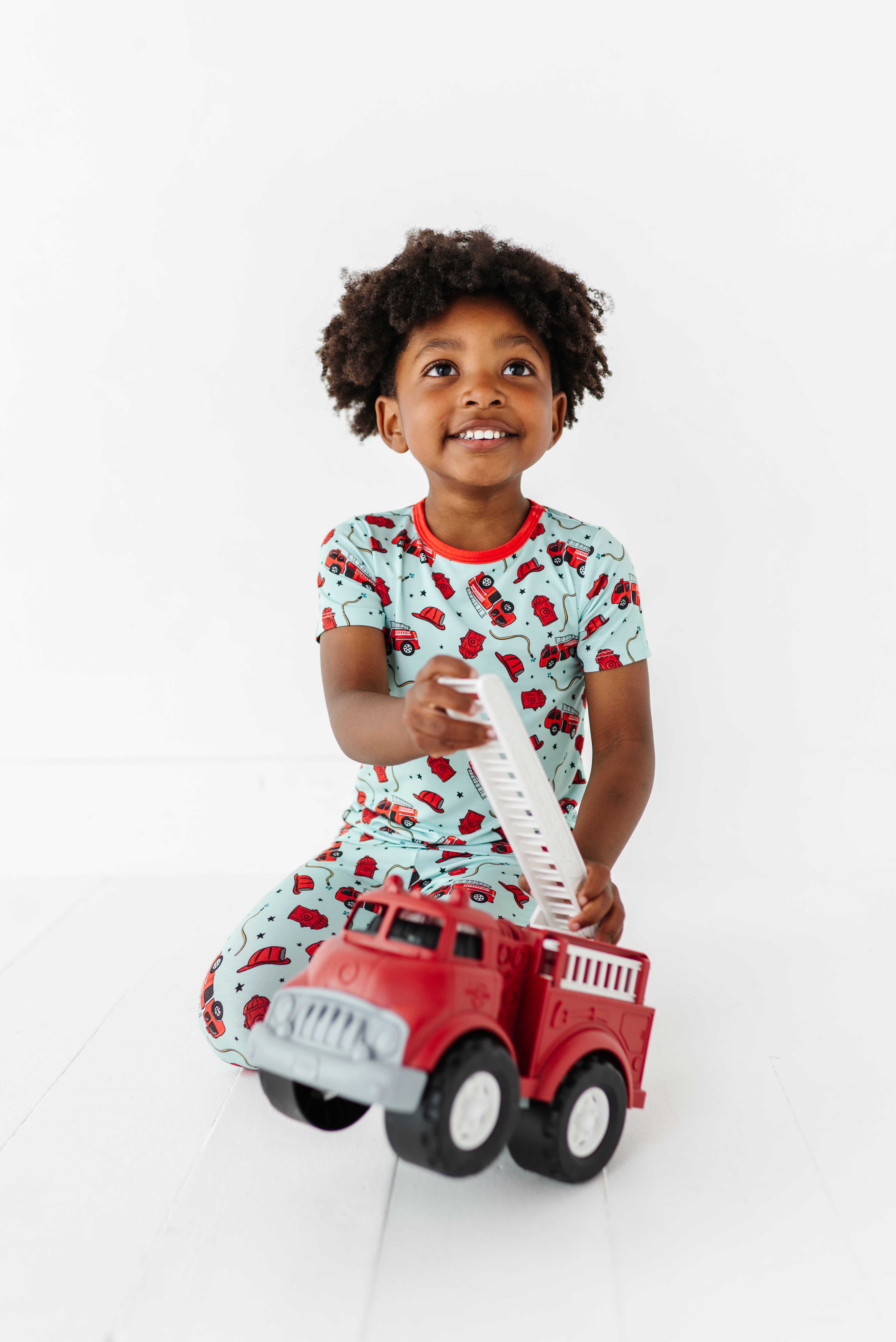 Fire Truck Two Piece Pajama Set