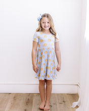 Load image into Gallery viewer, Blue Gingham Pumpkin Dress
