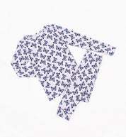 Purple Butterfly Two Piece Pajama Set