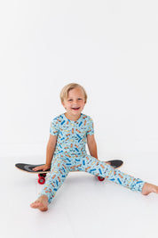 Ribbed Skateboard Two Piece Pajama Set