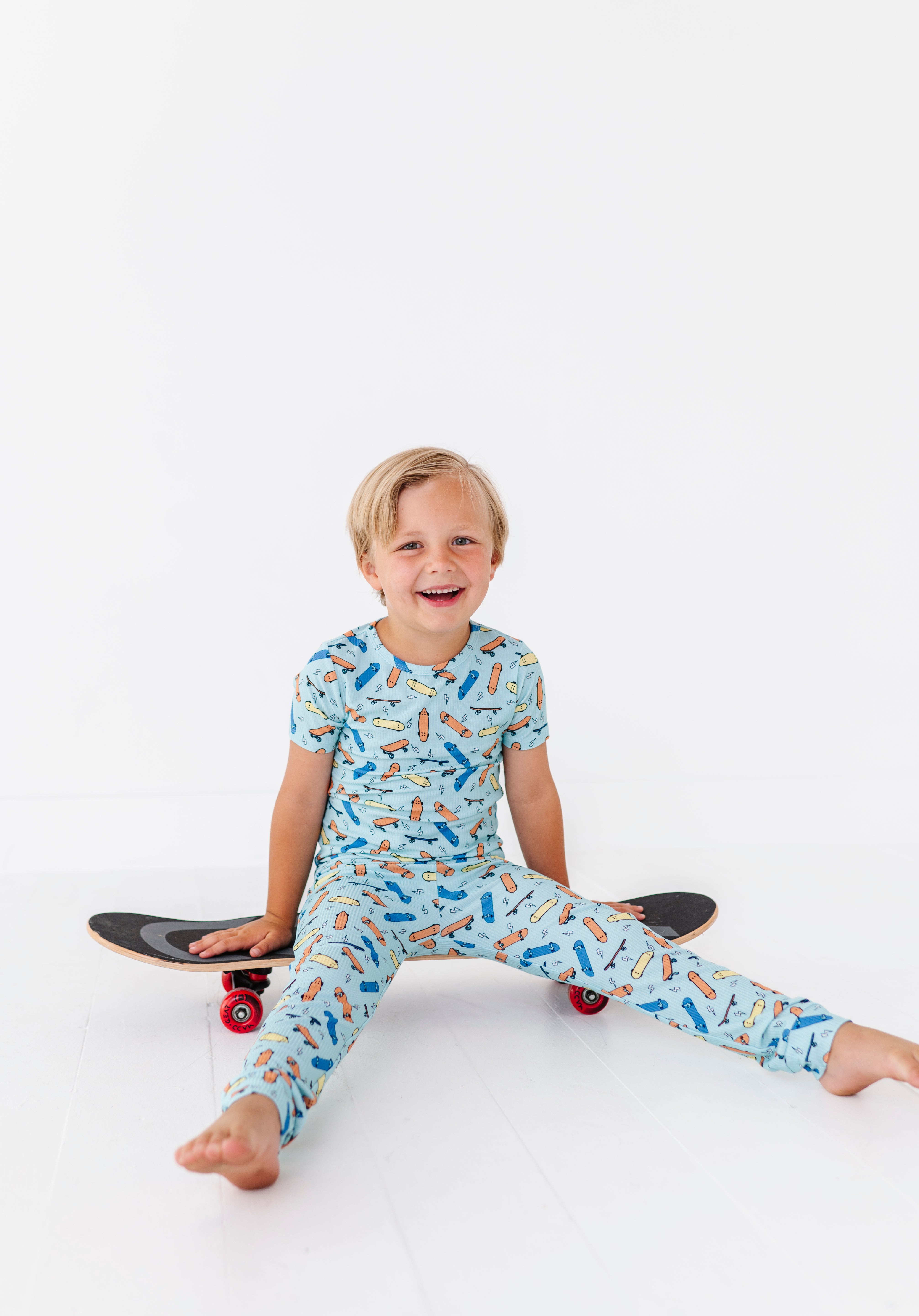 Ribbed Skateboard Two Piece Pajama Set