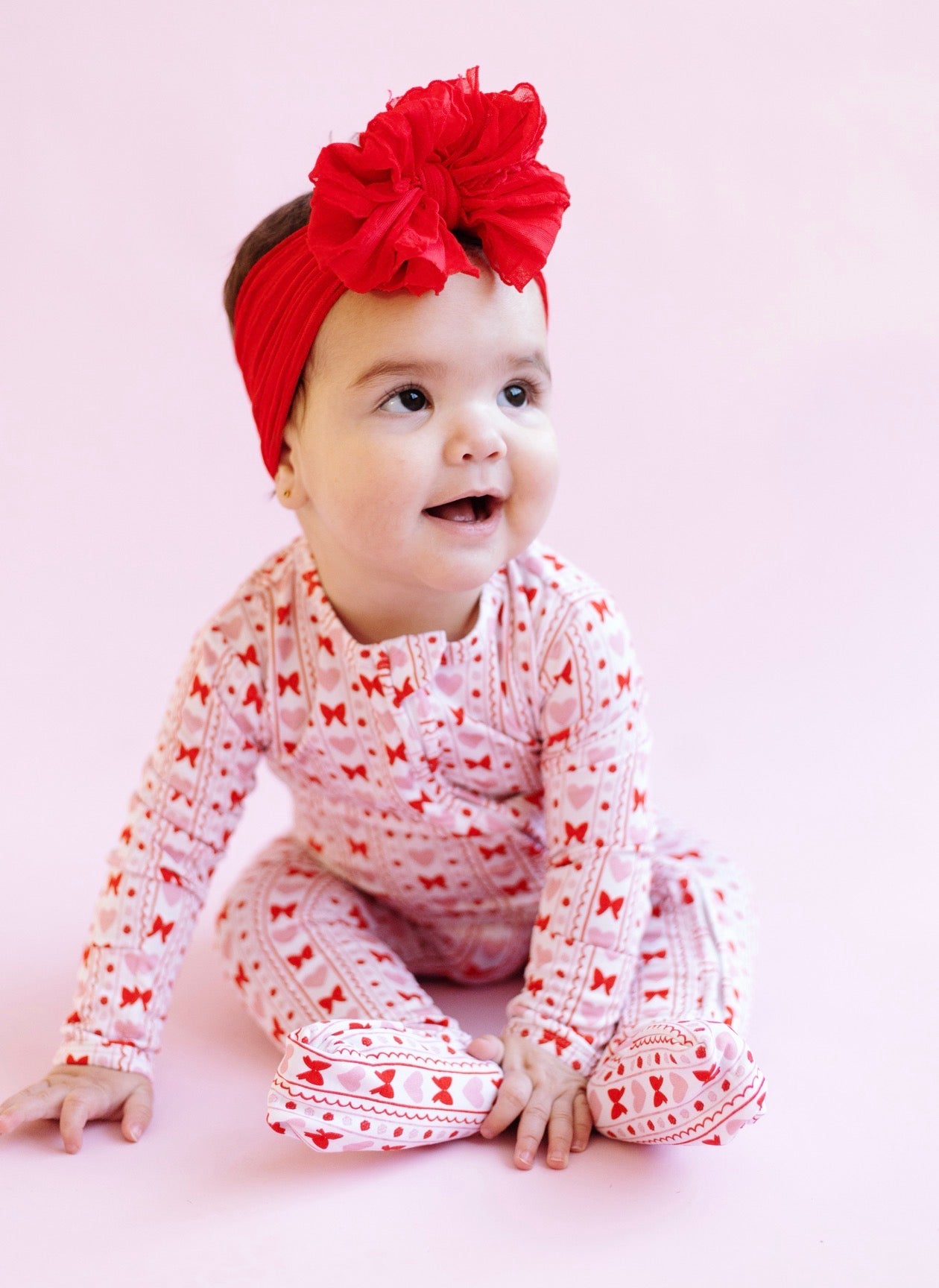 Heart and Bow Zipper Onesie