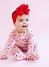 Heart and Bow Zipper Onesie