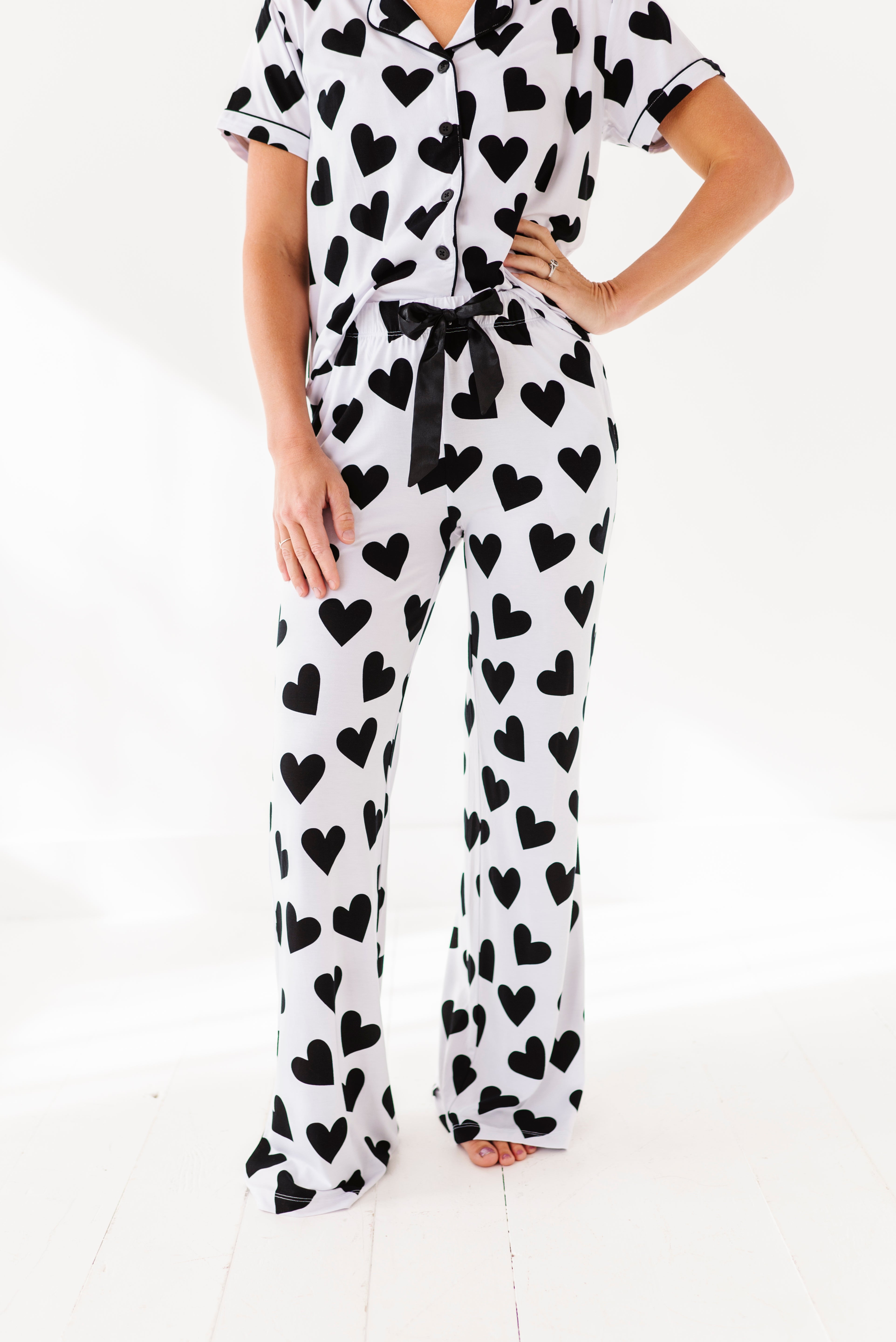 Black Hearts Women's Flare Set