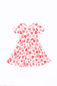 Pink Affirmation Heart Twirl Dress