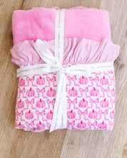 Pumpkin Bow Plush Blanket