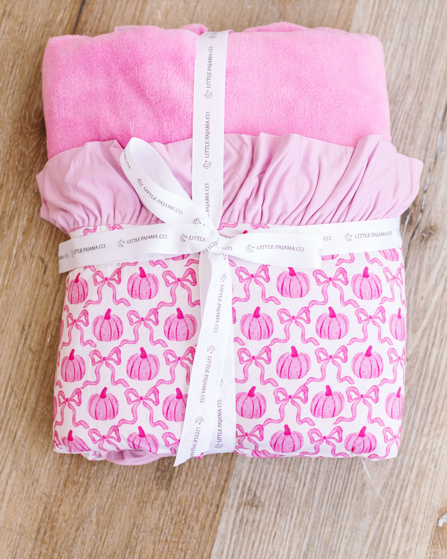 Pumpkin Bow Plush Blanket
