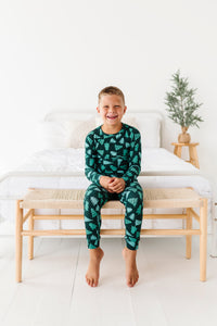 Green Pine Tree Two-Piece Long Set