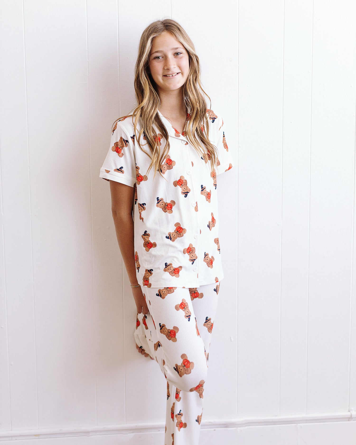 Halloween Bear Girls Flare Lounge Set