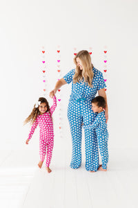 Blue Affirmation Heart Women's Flare Pajama Set