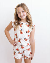 Halloween Bear Ruffle Short Set