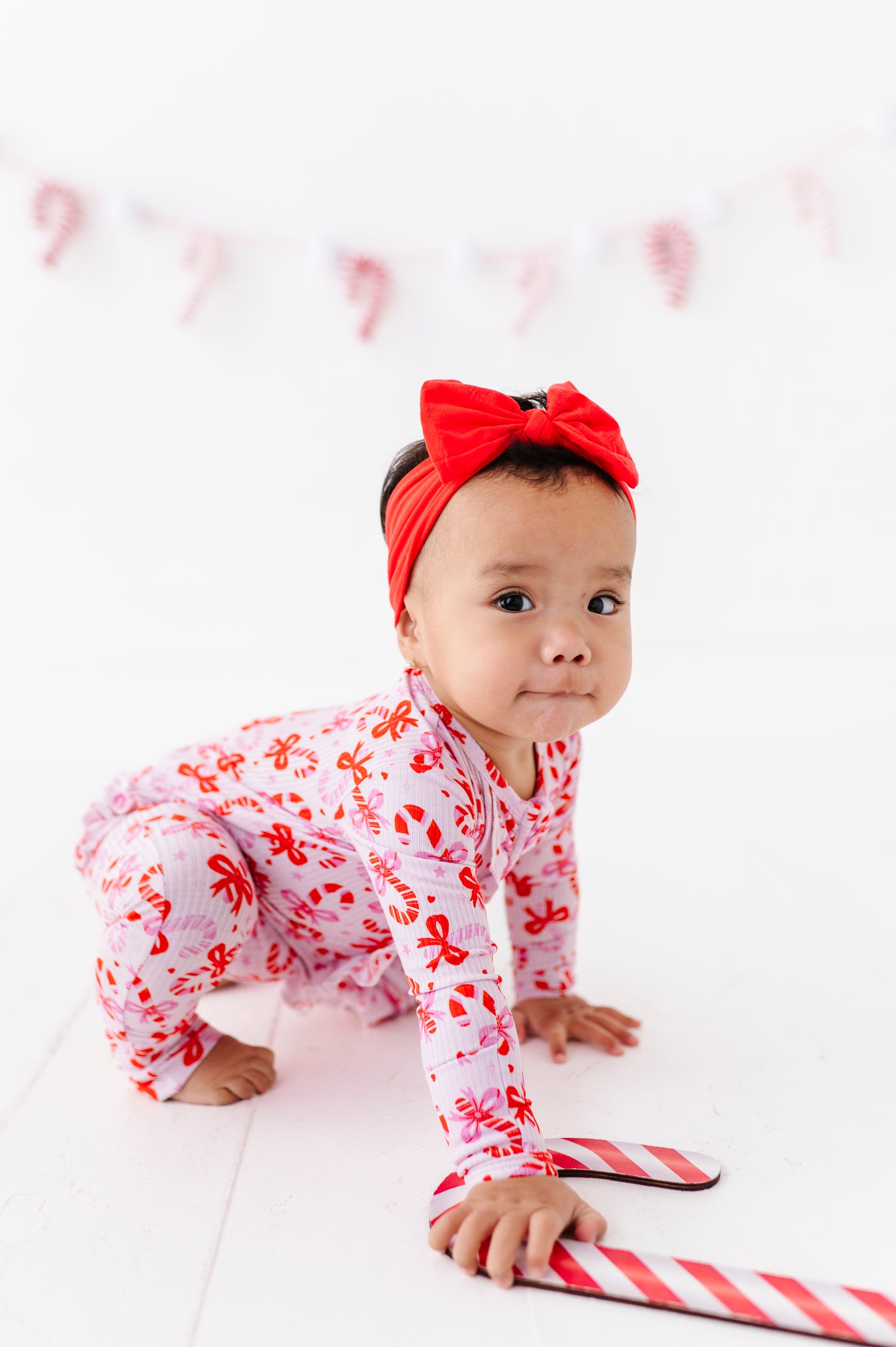 Candy Cane Zipper Onesie