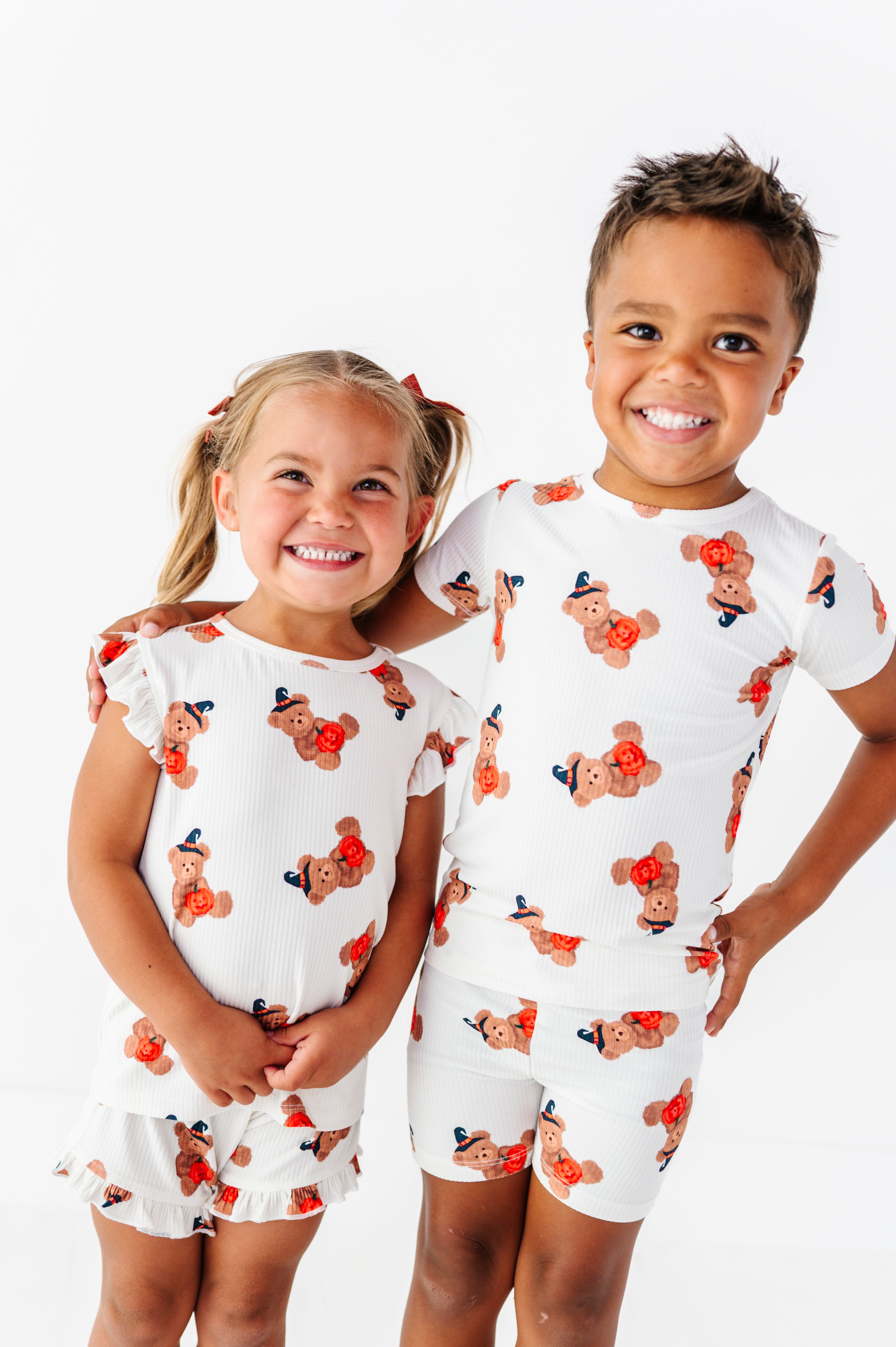 Halloween Bear Pajama Short Set
