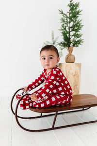 Red Check Convertible Onesie