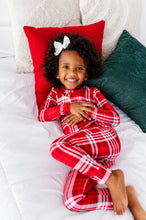 Load image into Gallery viewer, Red Plaid Two-Piece Long Set
