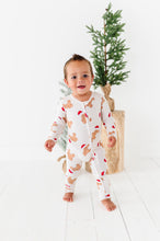 Load image into Gallery viewer, Santa Ribbed Bear Convertible Onesie
