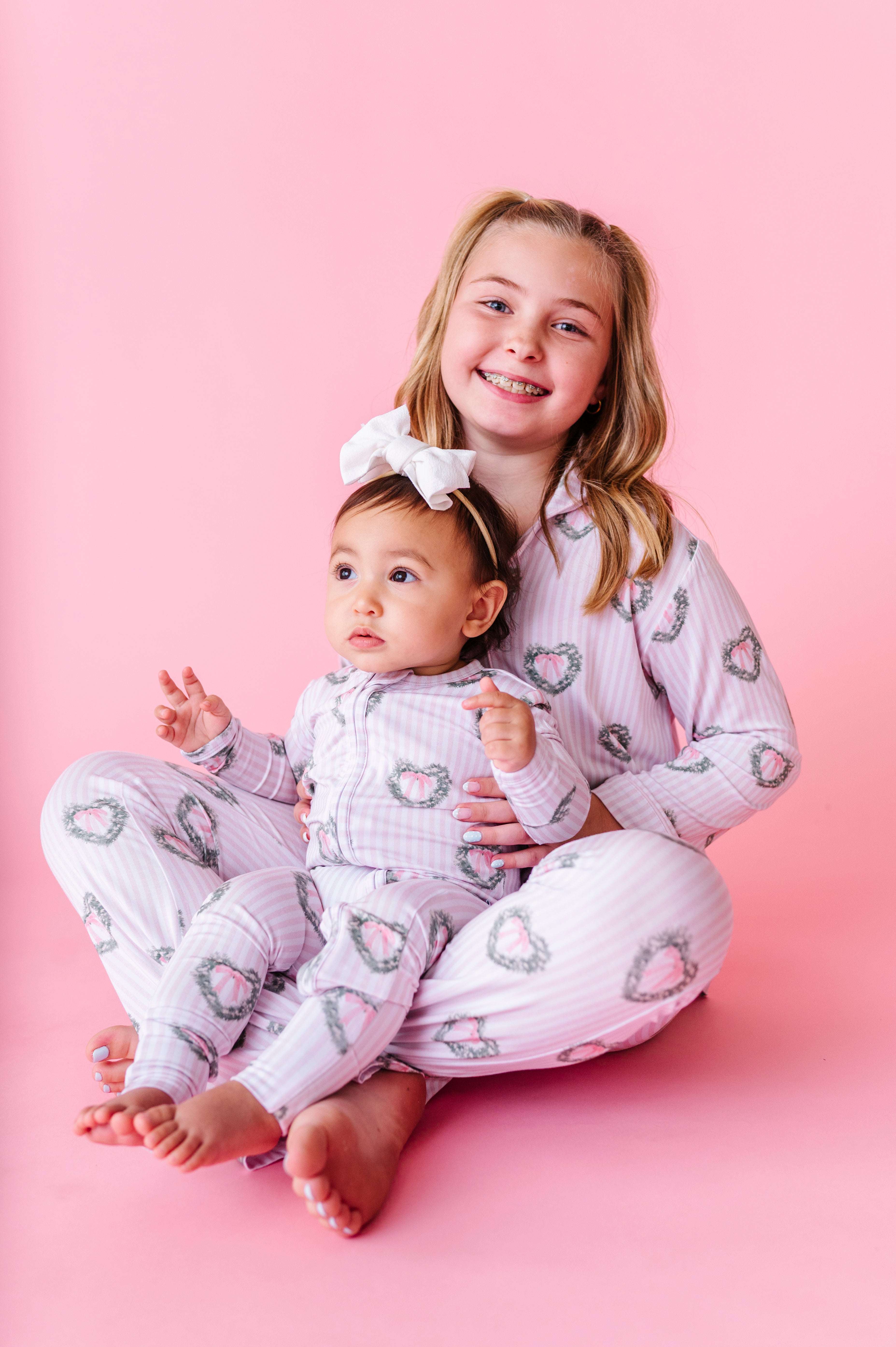 Holiday Heart Wreaths Girls Flare Set