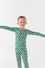 Load image into Gallery viewer, Ribbed Checkered Shamrock Two Piece Long Set
