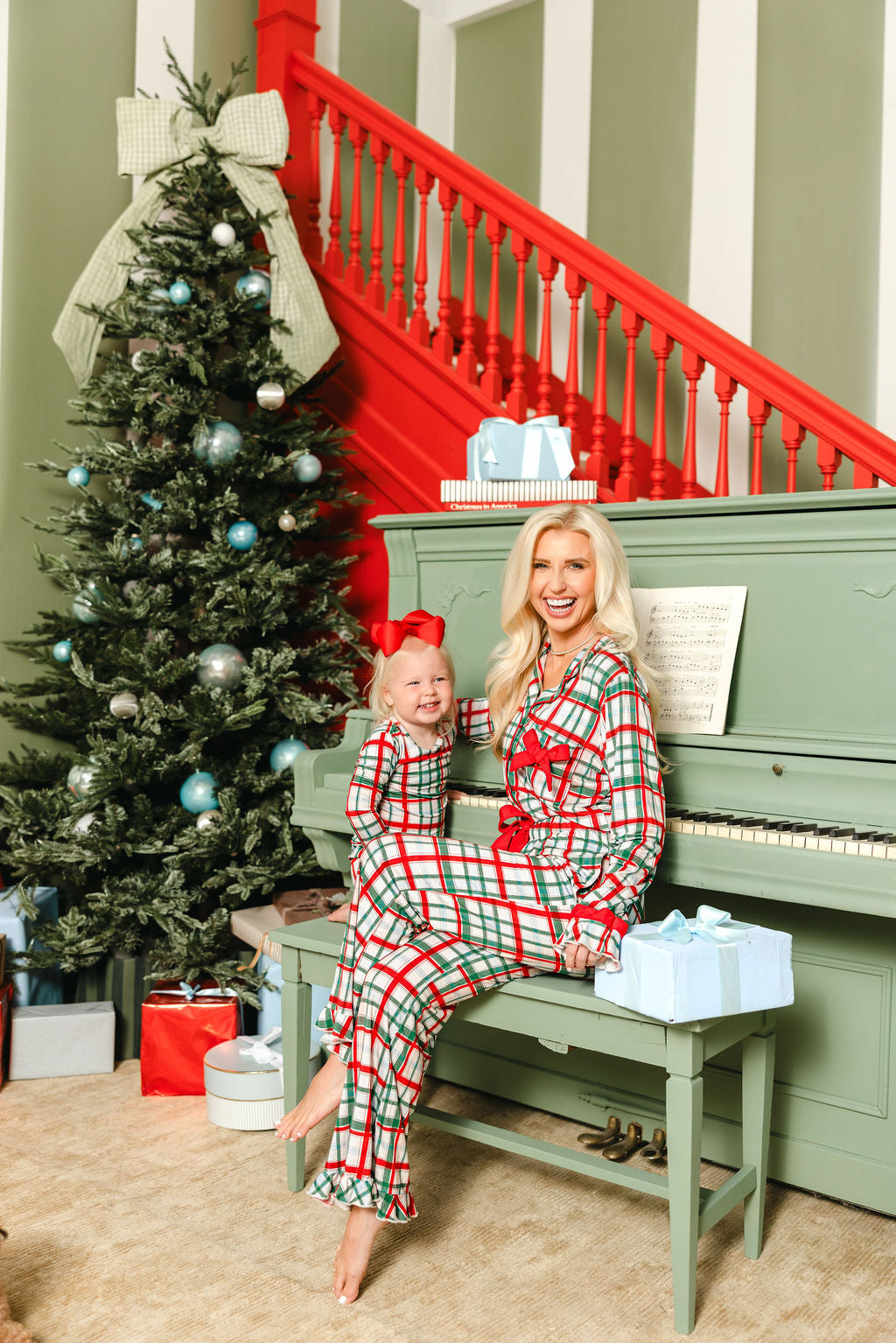 LPC X Tiffany Houghton Christmas Plaid Women's Ruffle Flare Set