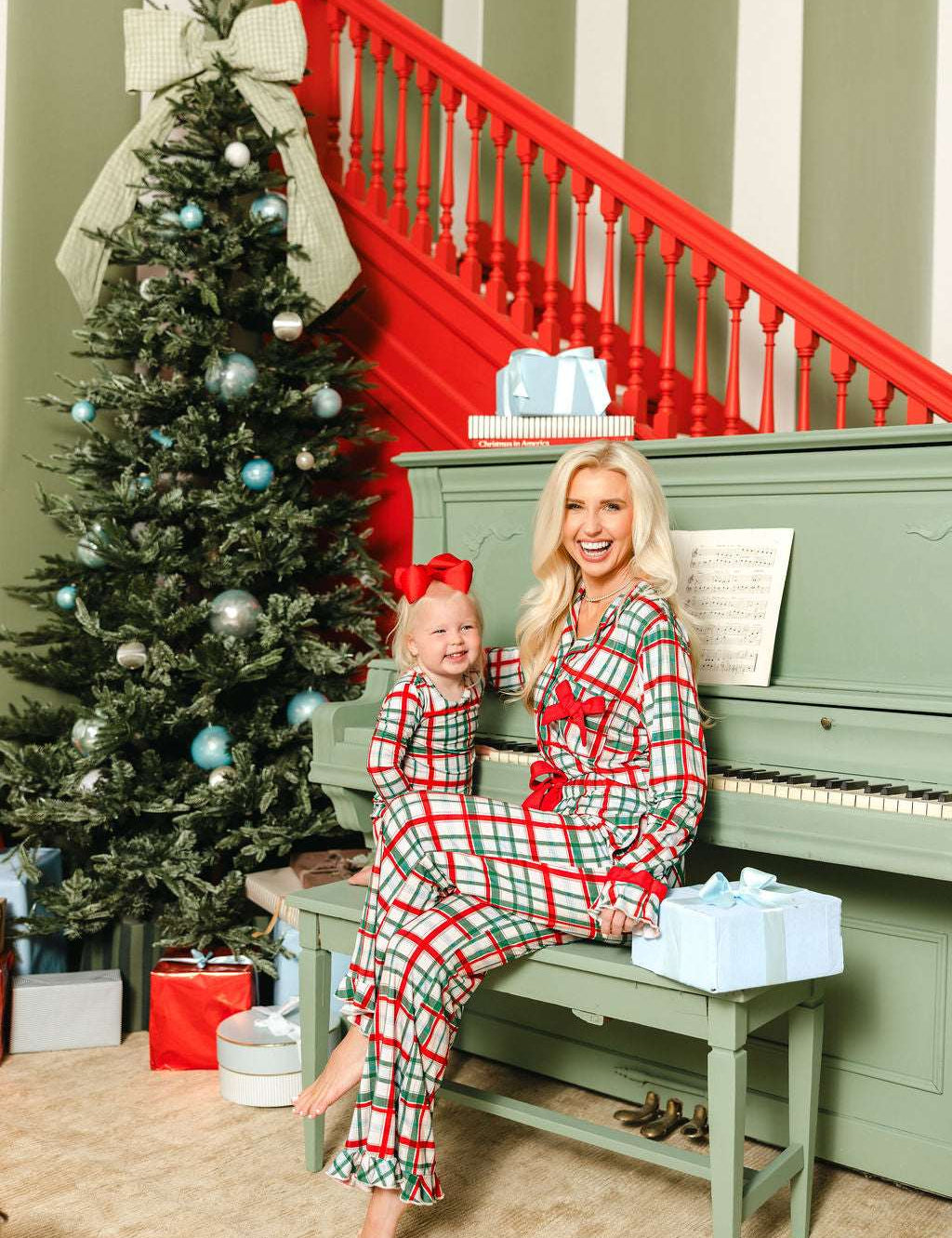 LPC X Tiffany Houghton Christmas Plaid Women's Ruffle Flare Set