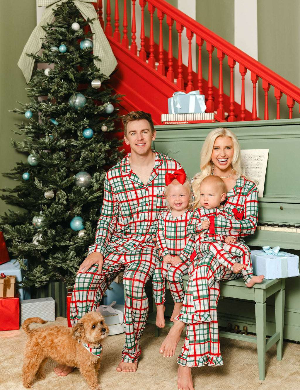 LPC X Tiffany Houghton Christmas Plaid Two Piece Pajama Set