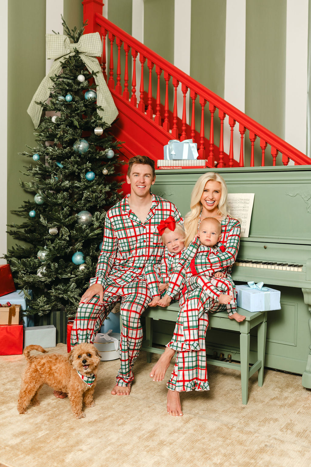 LPC X Tiffany Houghton Christmas Plaid Dog Scarf