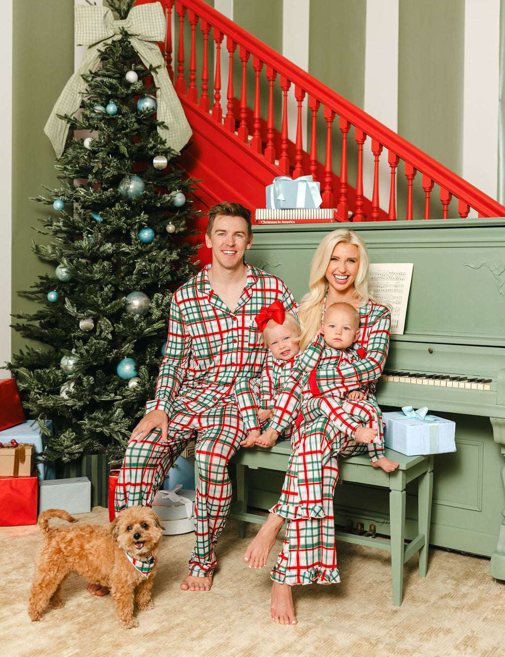 LPC X Tiffany Houghton Christmas Plaid Dog Scarf