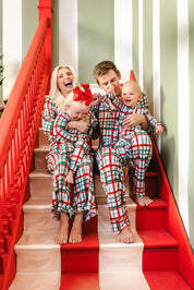 LPC X Tiffany Houghton Christmas Plaid Zipper Onesie