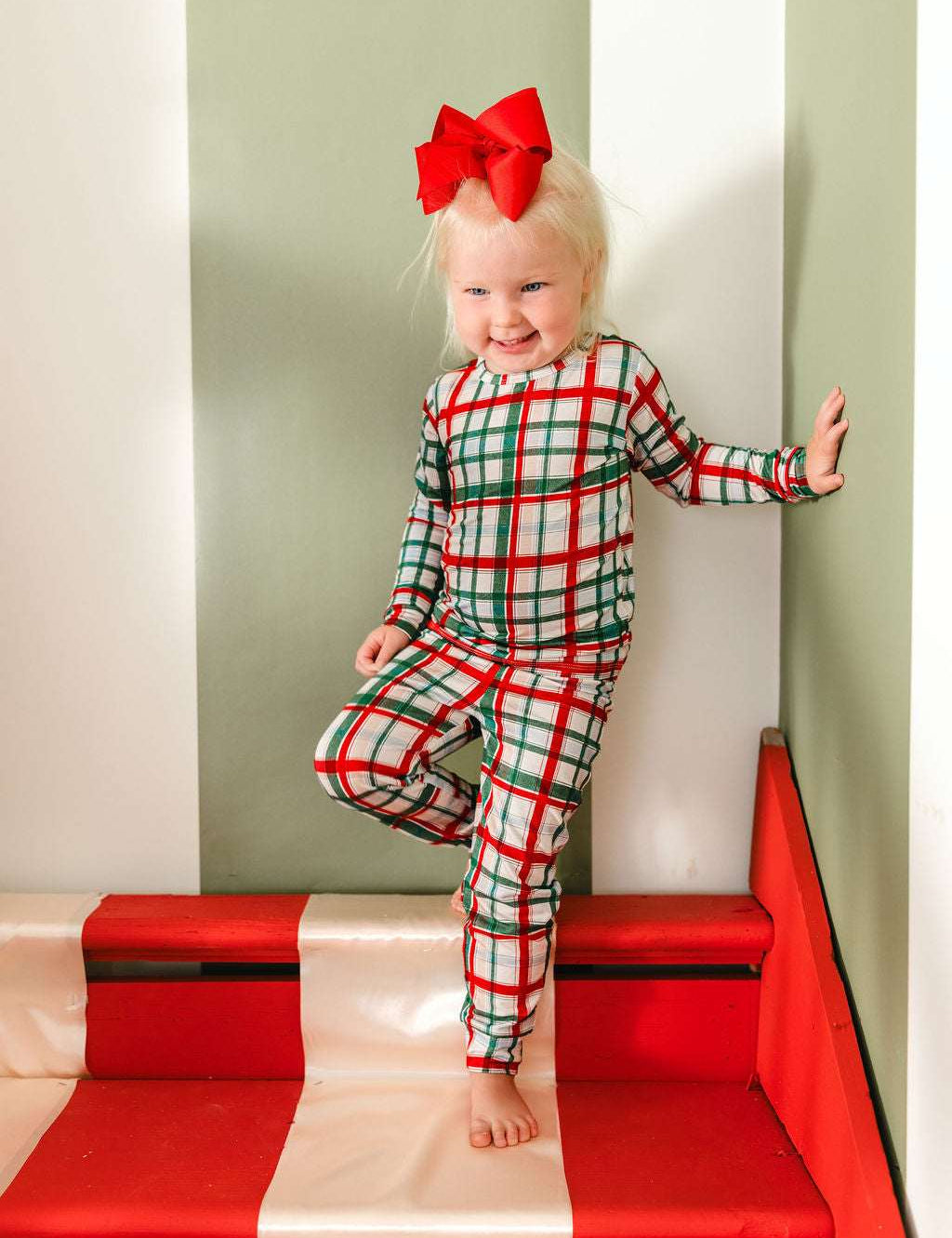 LPC X Tiffany Houghton Christmas Plaid Two Piece Pajama Set