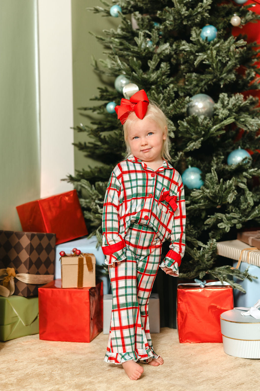 LPC X Tiffany Houghton Christmas Plaid Girls Flare Set