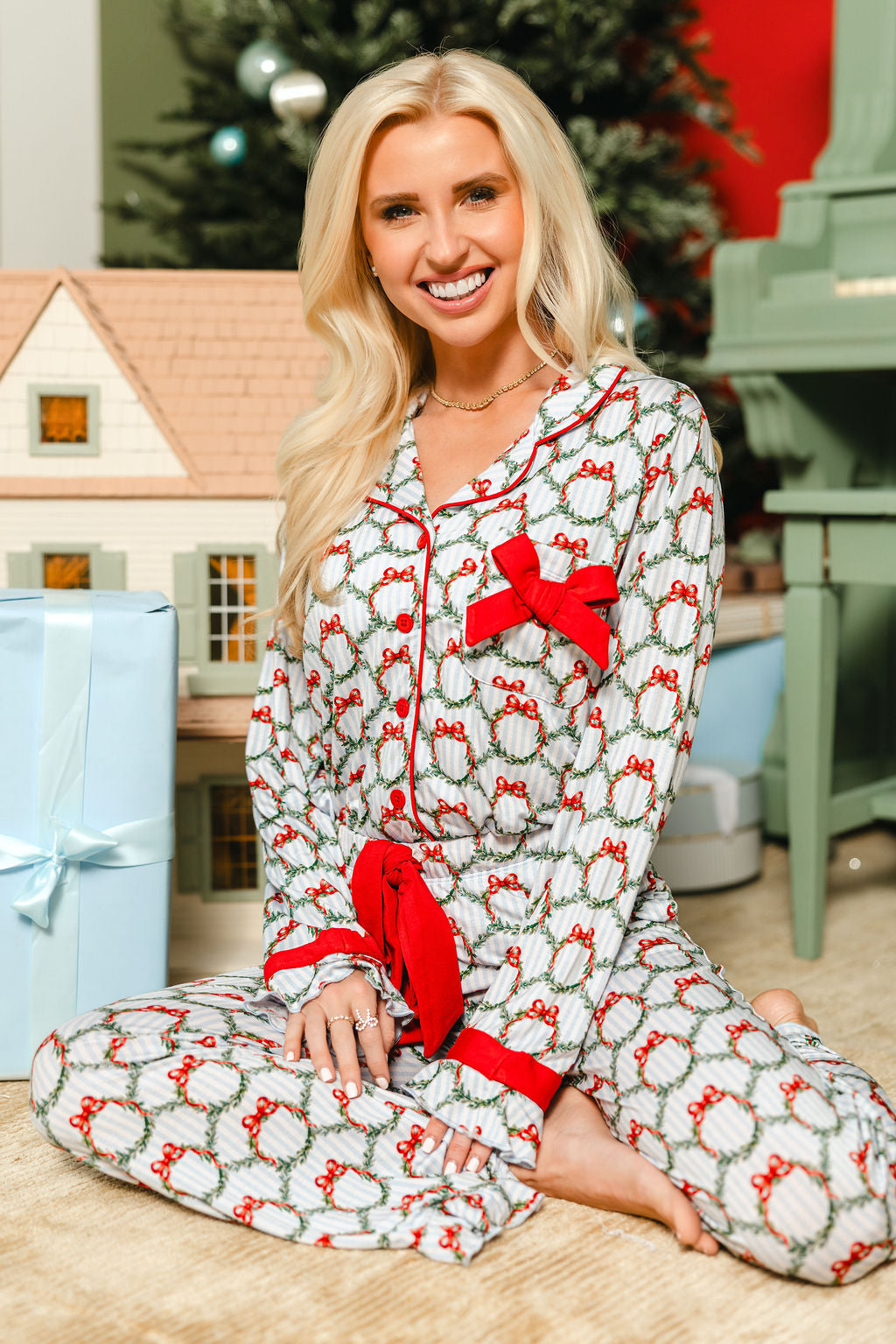 LPC X Tiffany Houghton Wreaths and Ribbons Women's Ruffle Flare Set