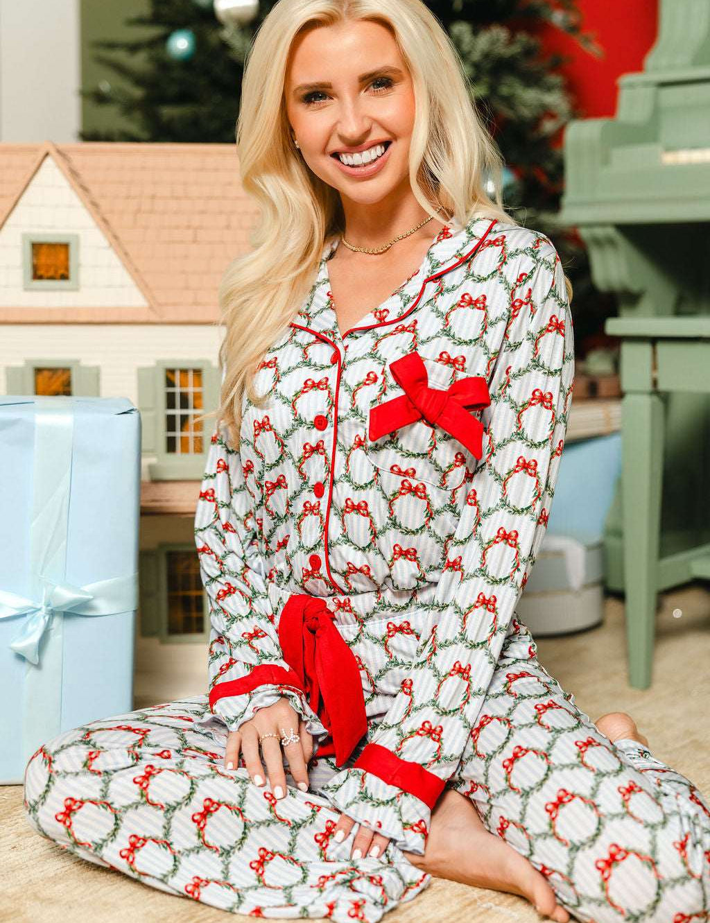 LPC X Tiffany Houghton Wreaths and Ribbons Women's Ruffle Flare Set