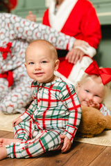 LPC X Tiffany Houghton Christmas Plaid Zipper Onesie