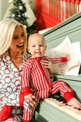 LPC X Tiffany Houghton Candy Cane Lane Zipper Onesie