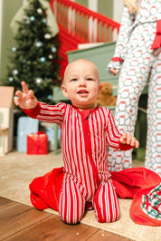 LPC X Tiffany Houghton Candy Cane Lane Zipper Onesie
