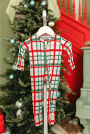 LPC X Tiffany Houghton Christmas Plaid Zipper Onesie