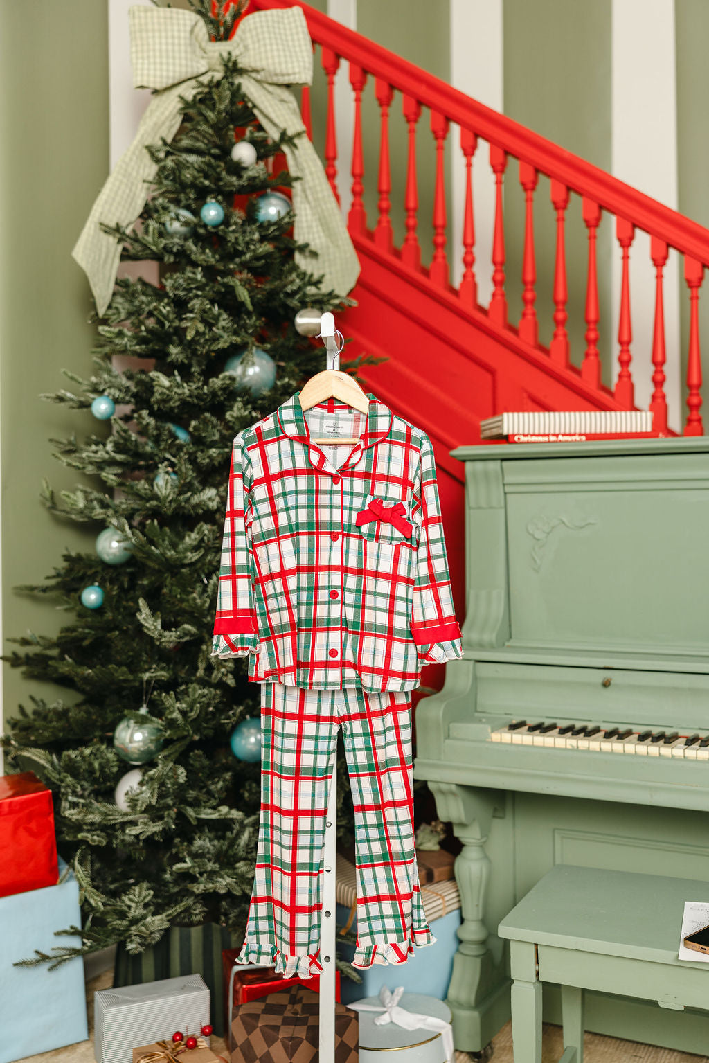 LPC X Tiffany Houghton Christmas Plaid Girls Flare Set